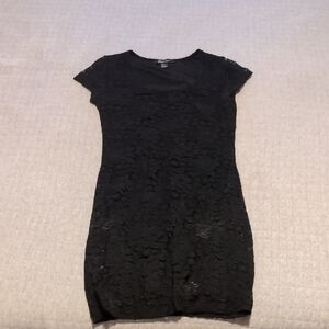 Forever 21 Black Lace Slip-On Dress, Size Small